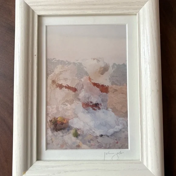 Pretty Artisan “Woman in White” Professionally Framed Art Piece - Picture 9 of 9